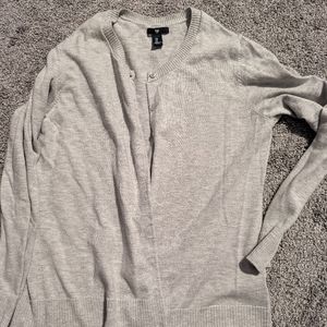 Light gray cardigan sweater